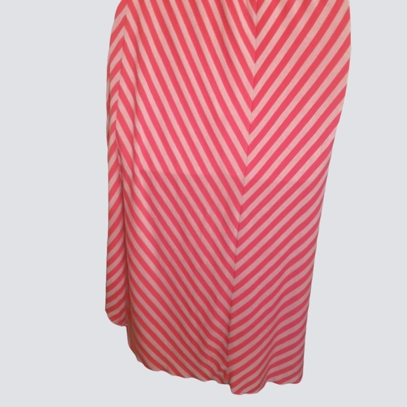 Charlotte Russe Red & White Striped Patterned High Low Dress Size Small - Picture 6 of 10